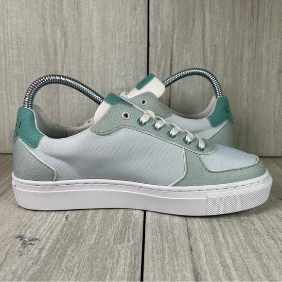 Loci Teal Court Classic Lace Up Canvas Sneaker Women’s Size 7 - Picture 2 of 10
